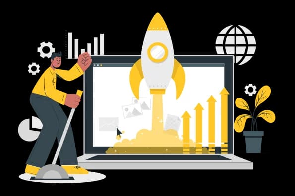 Rocket launch illustration